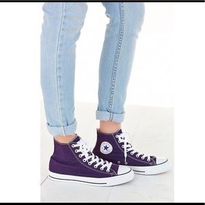 LIKE NEW Purple High Top Converse